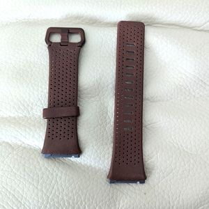 Fitbit Ionic Perforated Leather Accessory Band, Cognac, Large